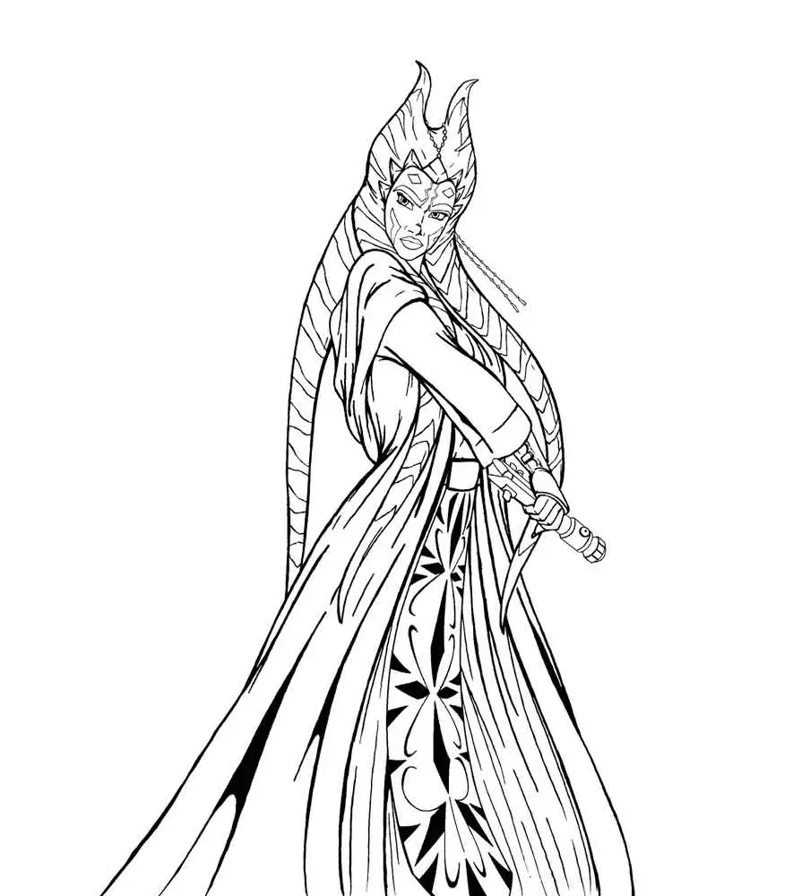 Ahsoka Coloring Pages 10