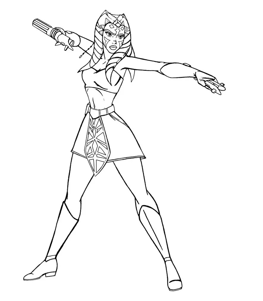Ahsoka Coloring Pages 2