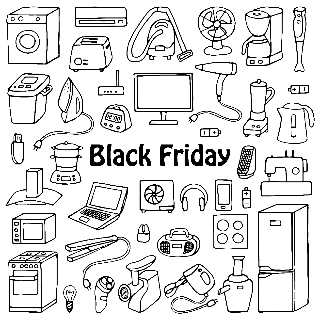 Black Friday Ausmalbilder 6