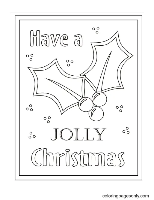 Christmas Cards Coloring Pages 21