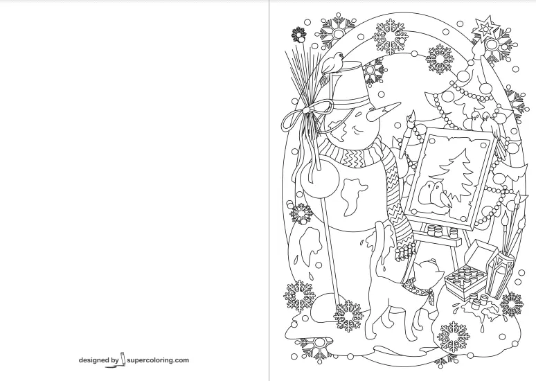 Christmas Cards Coloring Pages 54