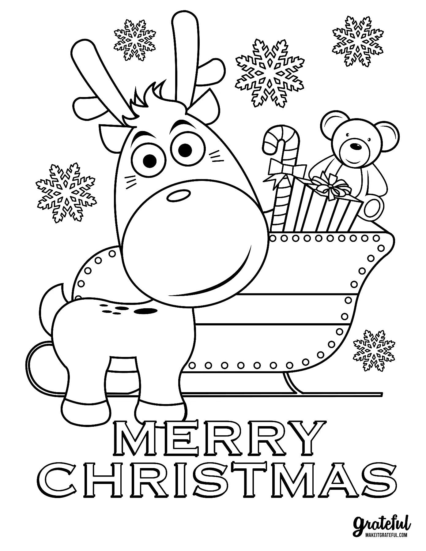Christmas Cards Coloring Pages 8