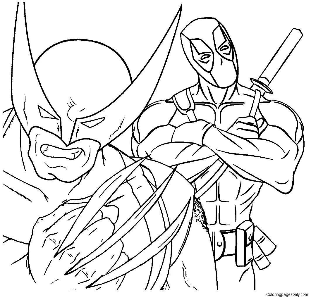 Deadpool Para Colorear 11