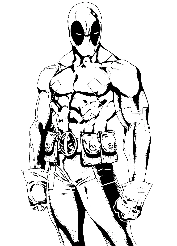 Deadpool Para Colorear 35