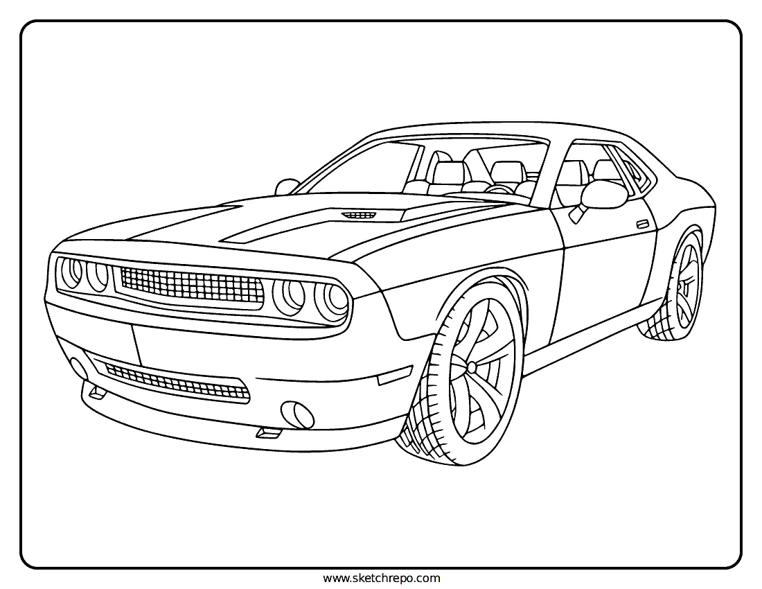 Dodge Hellcat Coloring Pages 1