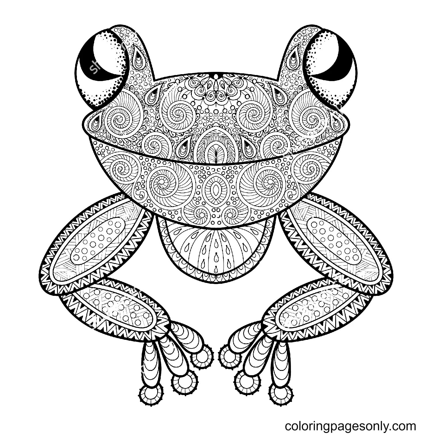 Desenhos de Sapo Para Colorir 61