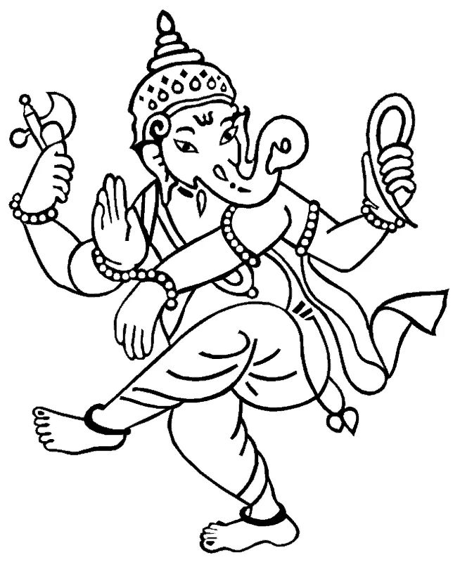Ganesha Ausmalbilder 1