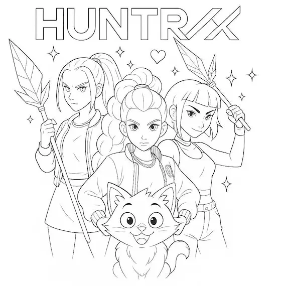 Huntrix Ausmalbilder 3