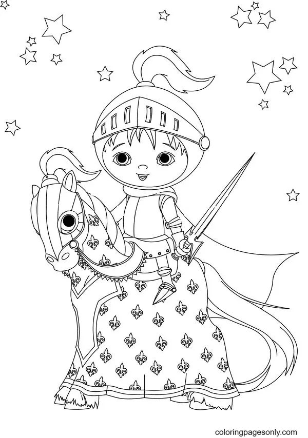 Caballero Para Colorear 75