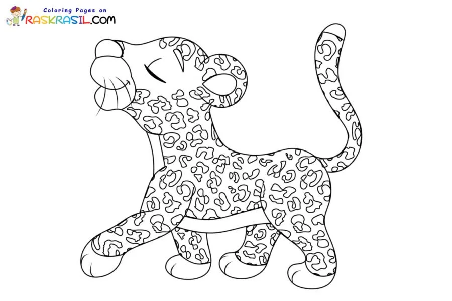 Leopard Coloring Pages 4