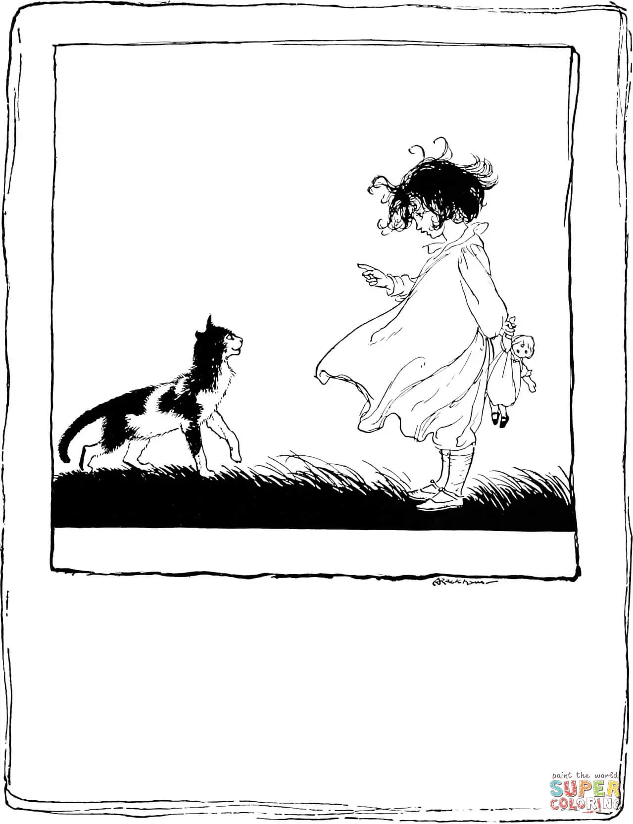 Rimas Infantiles de Mama Ganso Para Colorear 8