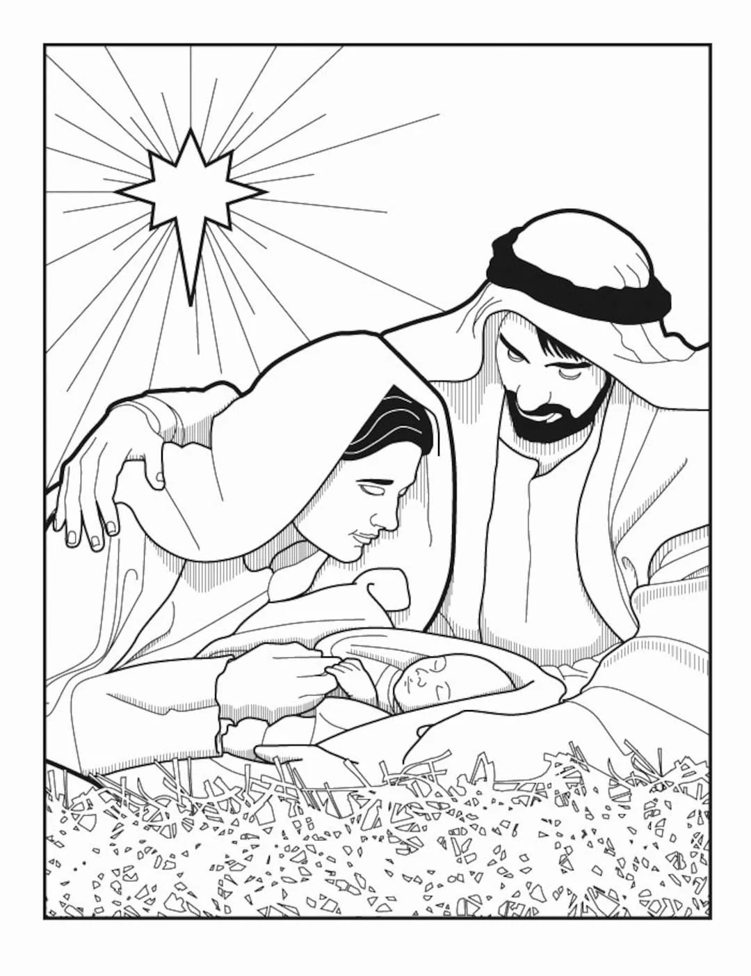 Ausmalbilder zur Geburt Jesu 14
