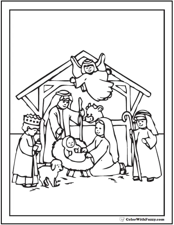 Ausmalbilder zur Geburt Jesu 16