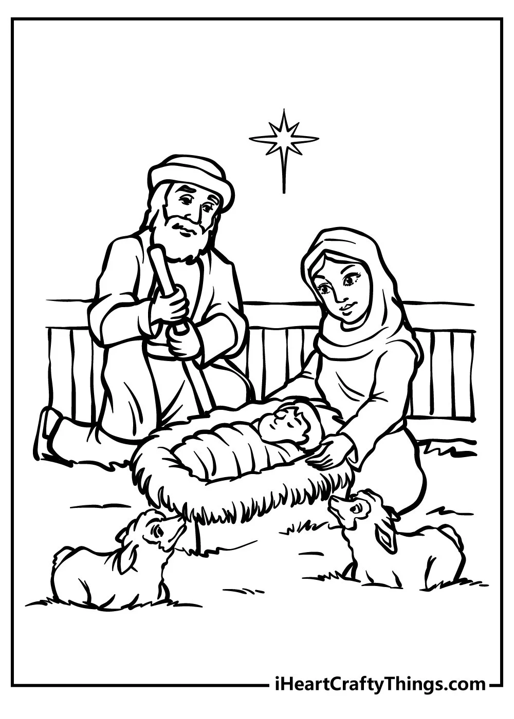 Ausmalbilder zur Geburt Jesu 17