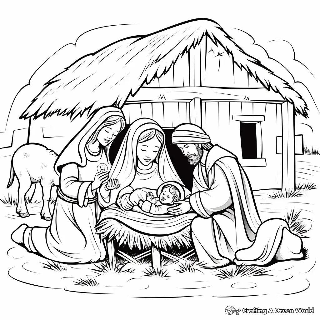 Ausmalbilder zur Geburt Jesu 20