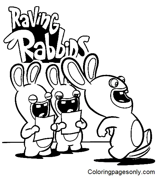Raving Rabbids Para Colorear 3