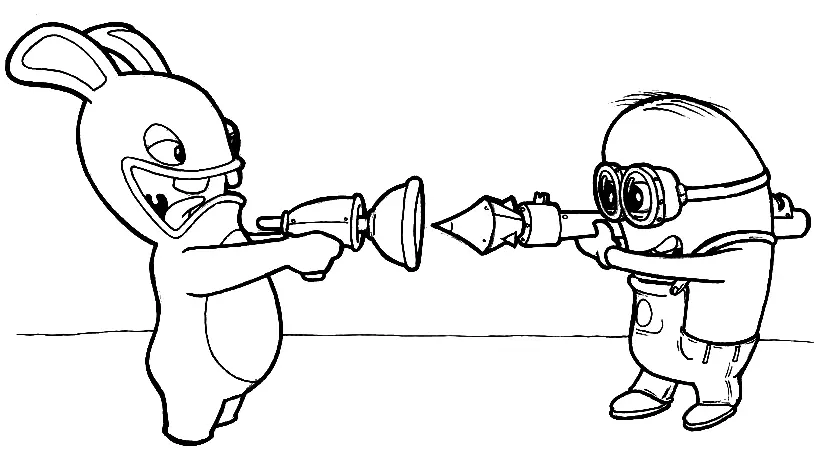 Raving Rabbids Para Colorear 7