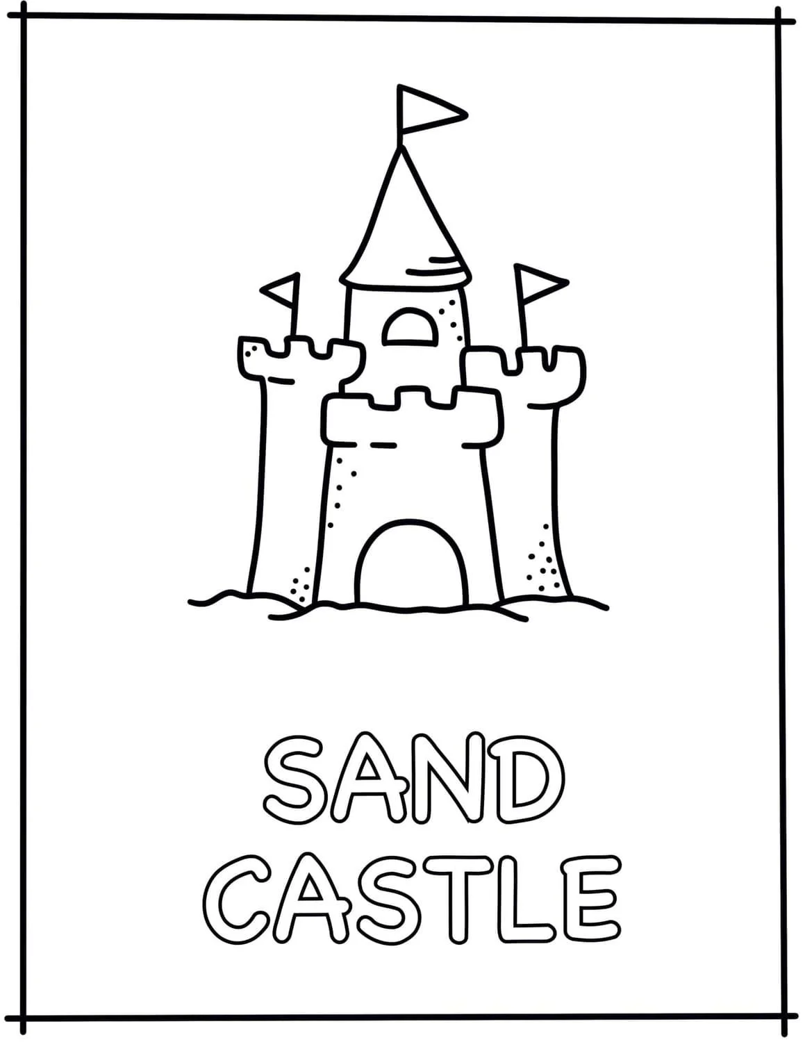 Sand Castle Coloring Pages 15