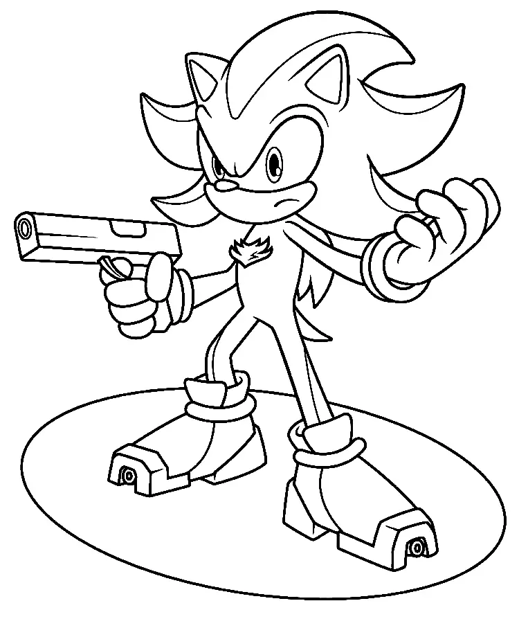 Shadow El Erizo Para Colorear 29