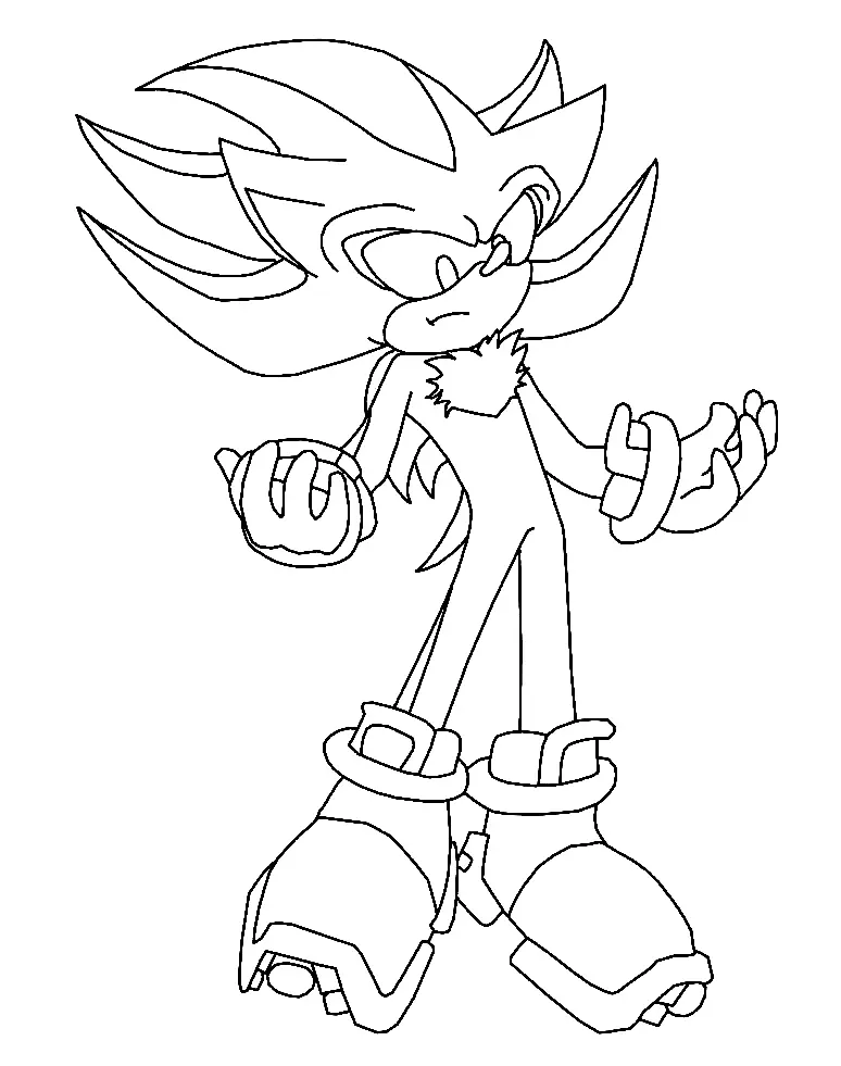 Shadow El Erizo Para Colorear 32