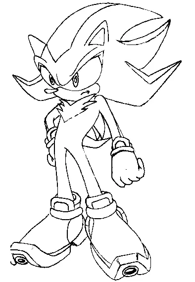 Shadow El Erizo Para Colorear 35