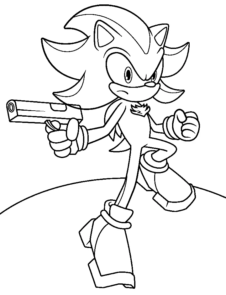 Shadow El Erizo Para Colorear 36
