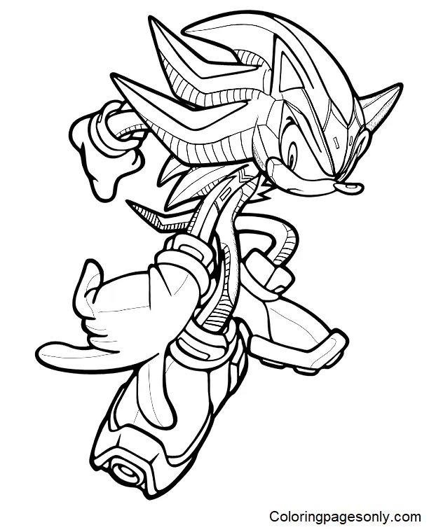 Shadow El Erizo Para Colorear 45