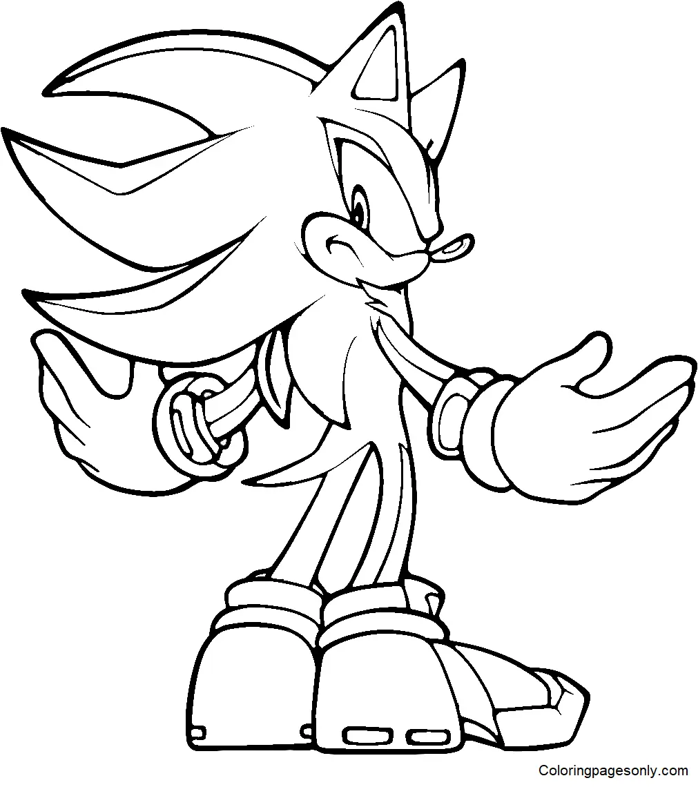 Shadow El Erizo Para Colorear 46