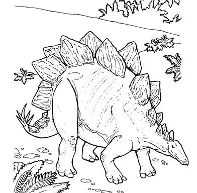 Ausmalbilder Stegosaurus 14