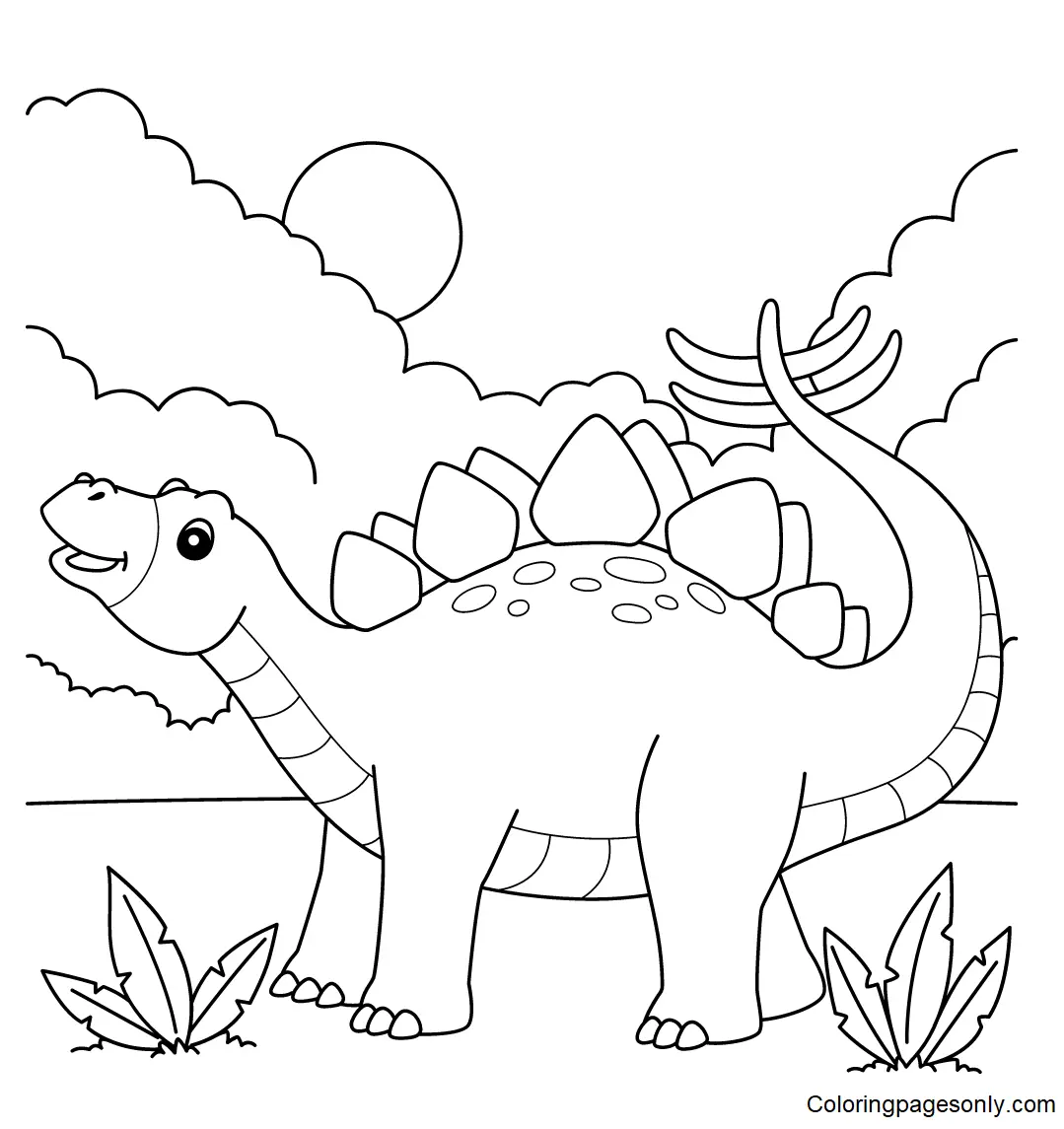 Ausmalbilder Stegosaurus 19