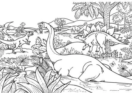 Ausmalbilder Stegosaurus 5