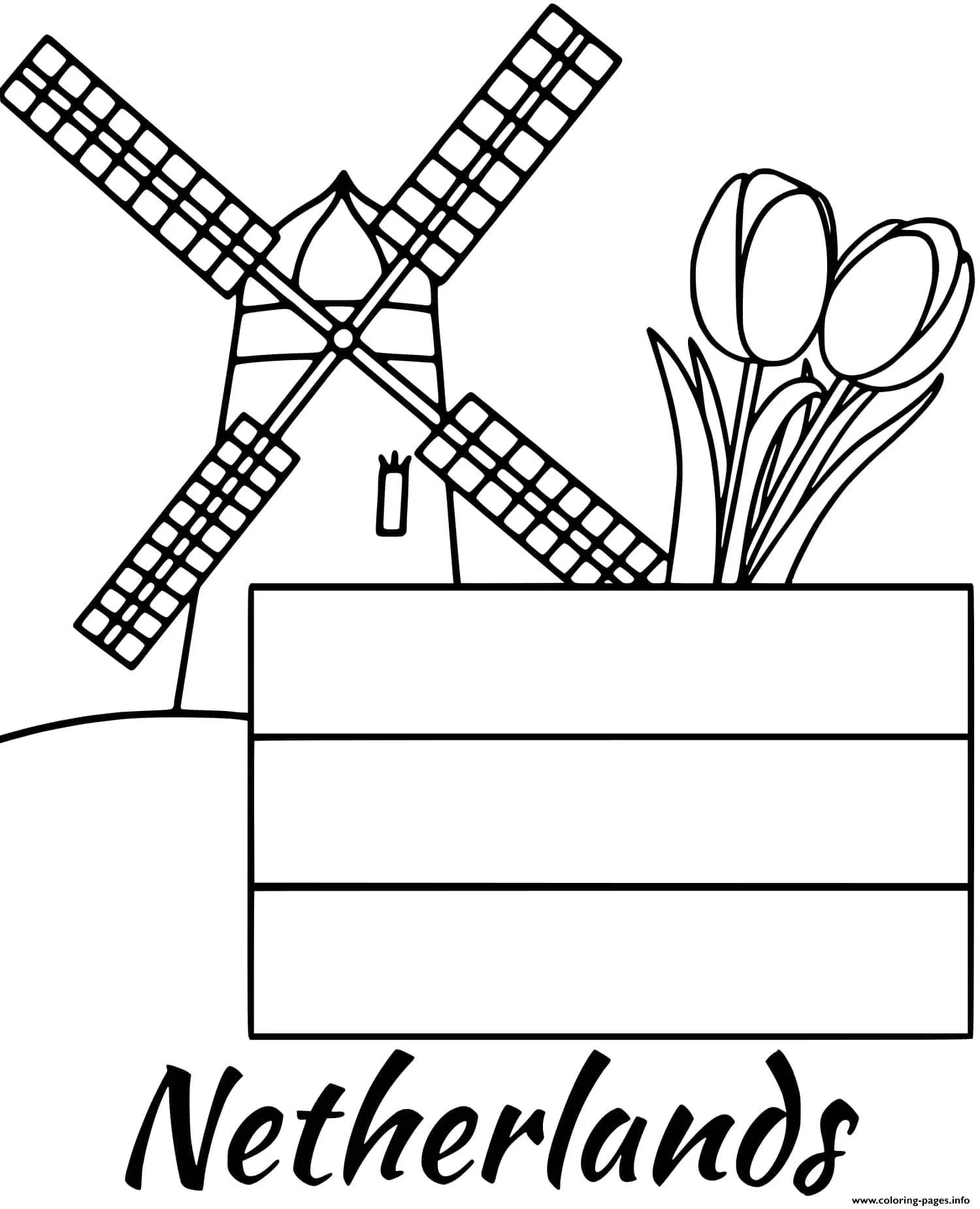 The Netherlands Coloring Pages 1