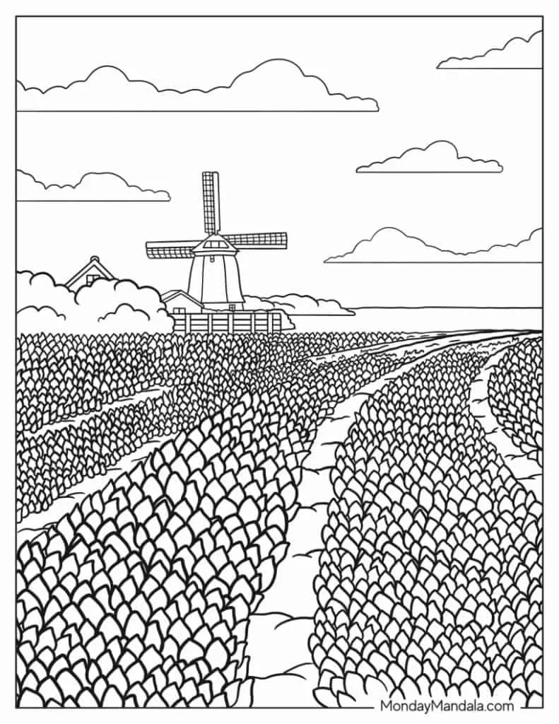 The Netherlands Coloring Pages 13