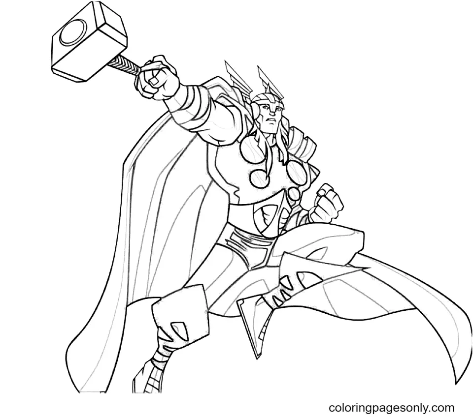 Thor Coloring Pages 6