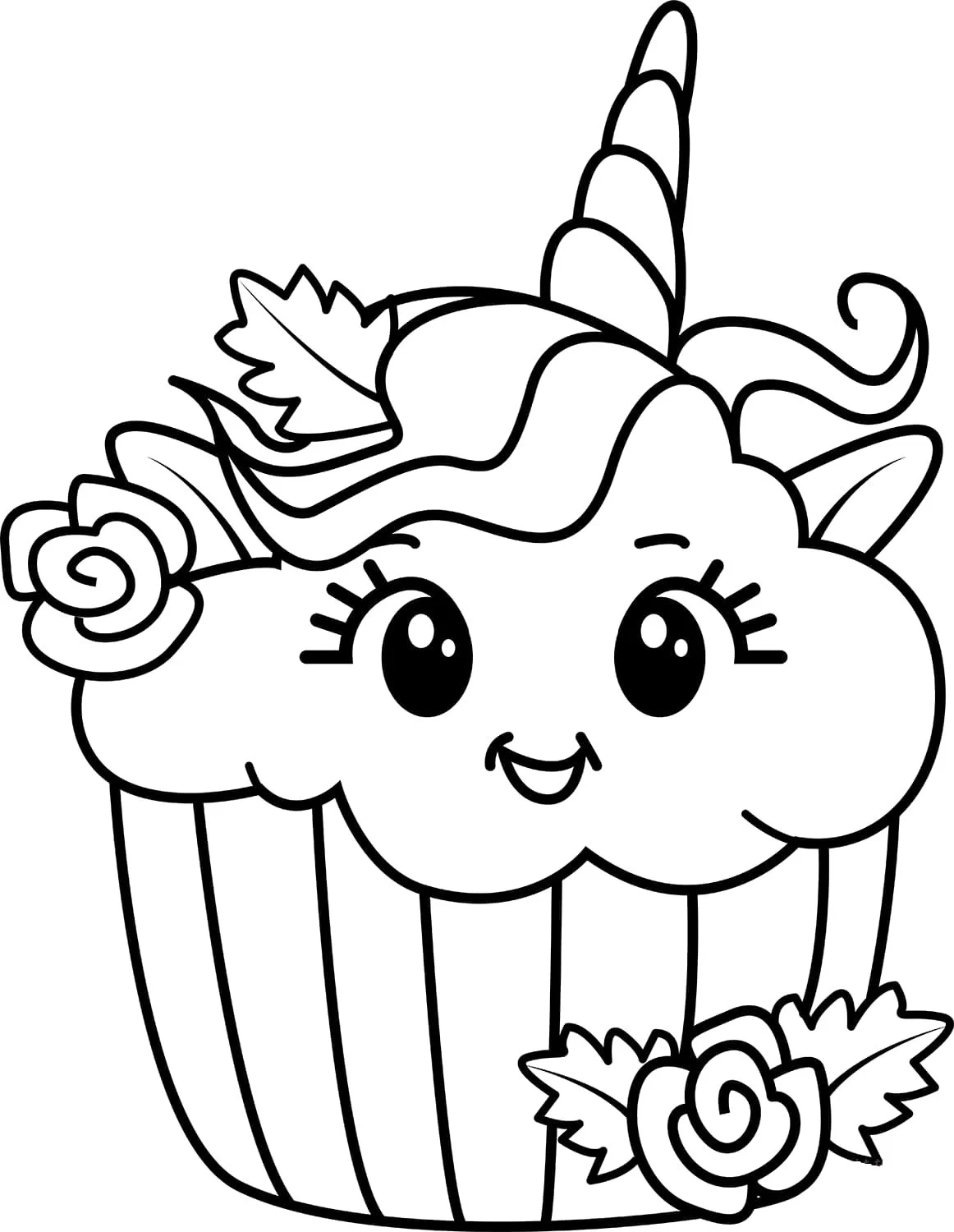 Unicorn Cake Coloring Pages 42
