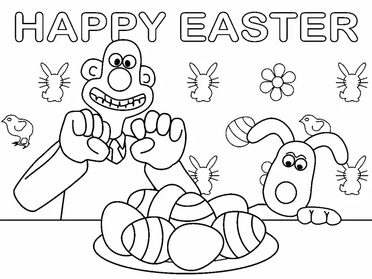 Wallace Gromit Coloring Pages 10