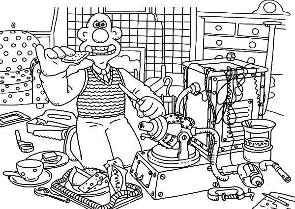 Wallace Gromit Coloring Pages 23