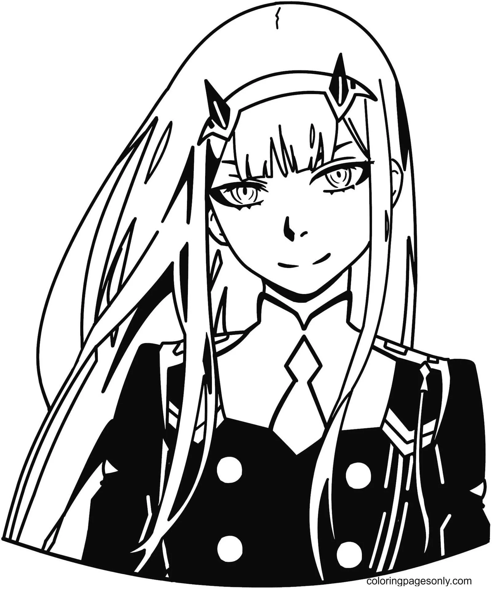 Zero Two Coloring Pages 11
